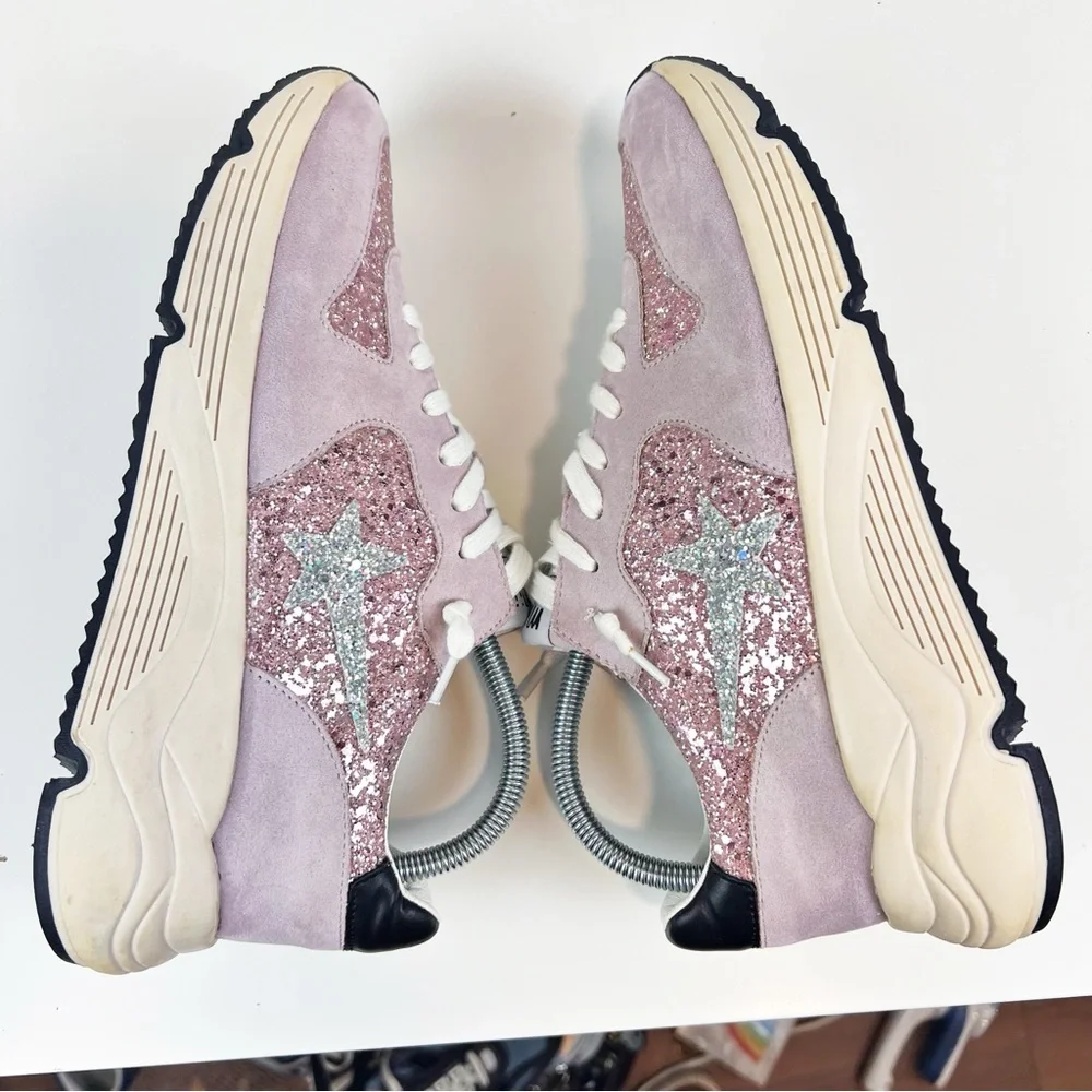 Mi.iM Fashion Shoe Rowan Purple Glitter Star Chunky Sneaker Womens Size … - Picture 7 of 9